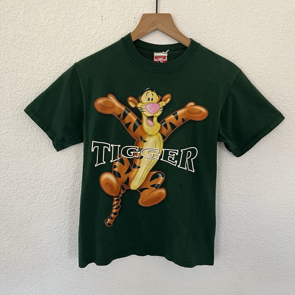 VTG Disney Disneyland Shirt Womens Small Green Tigger Winnie The Pooh 90s USA